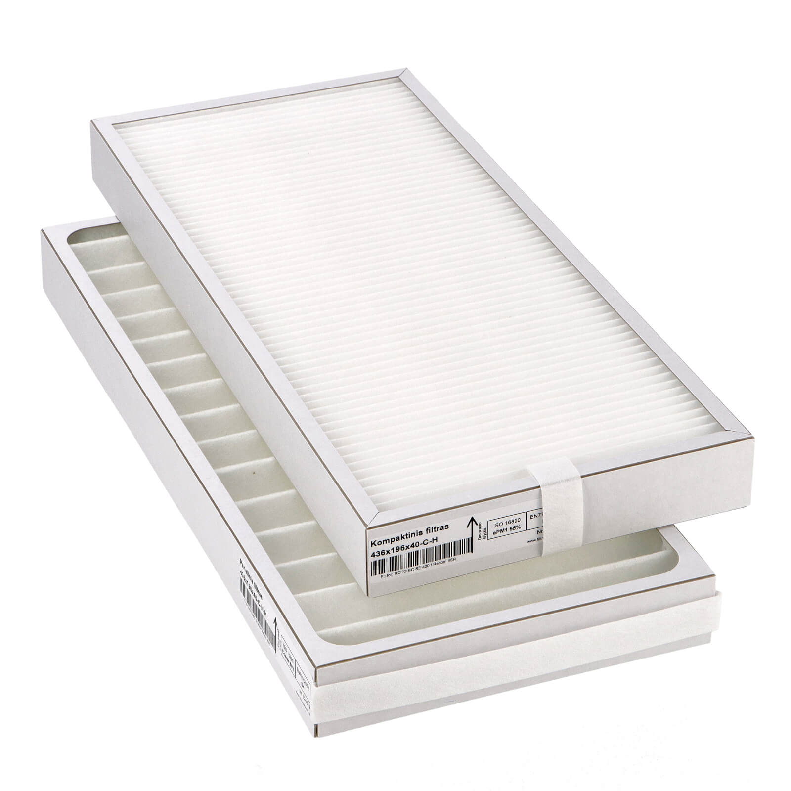 Blauberg Komfort Roto EC SE 400 Filtersatz G4+F7 (Hausmarke) 436x196x40