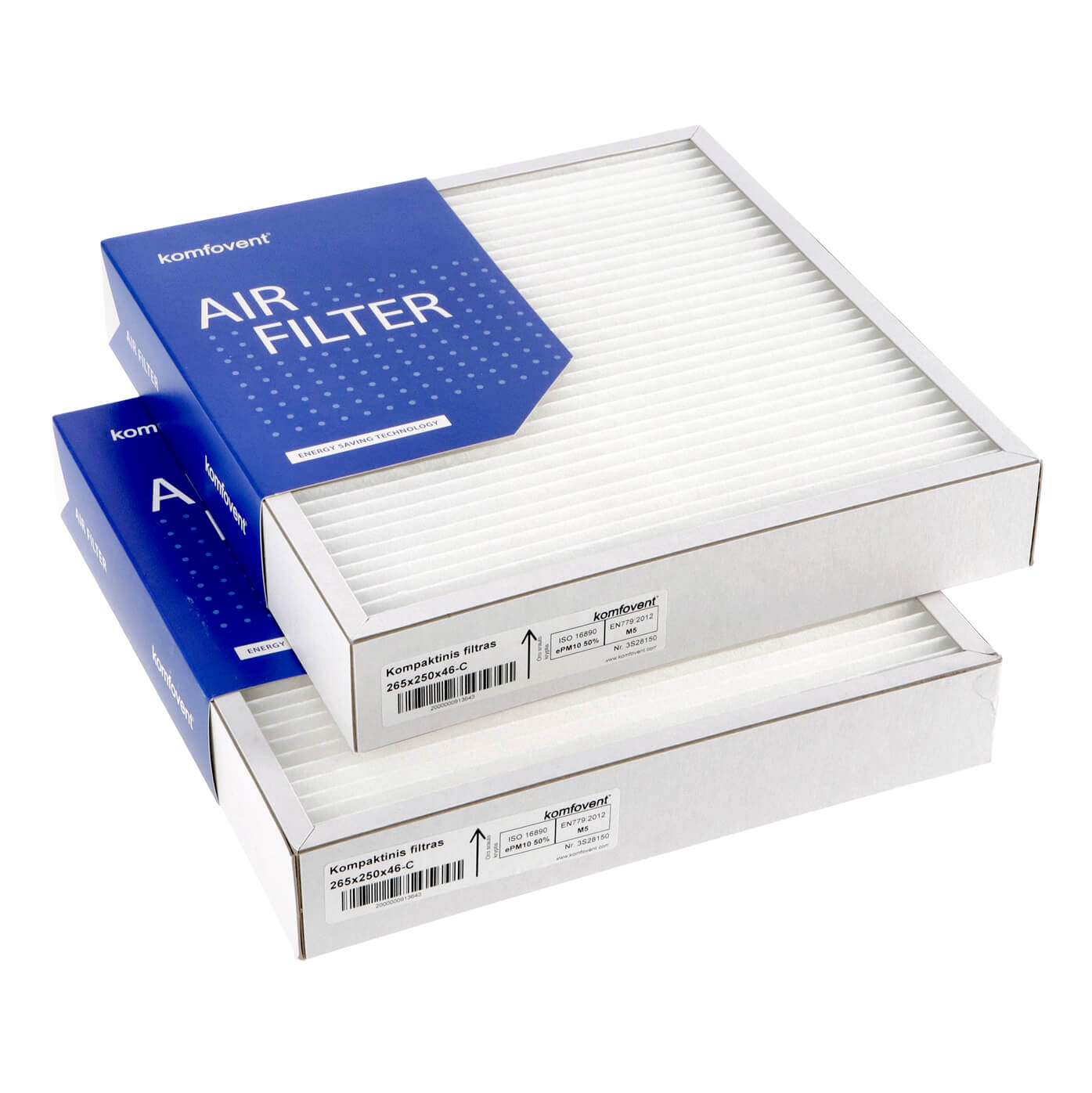 Komfovent Domekt CF 250 F C6 Filtersatz M5+M5 (original) 265x250x46