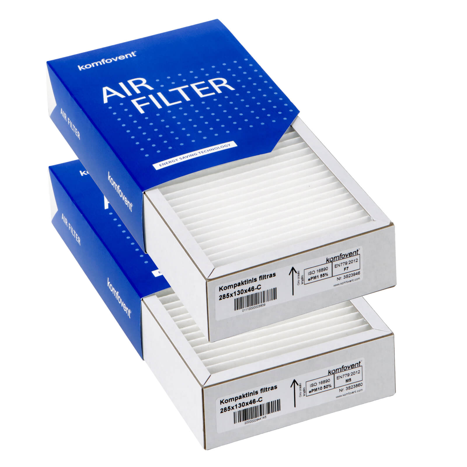 Komfovent Domekt R 190-200 V C4 Filtersatz M5+F7 (Original) 285x130x46