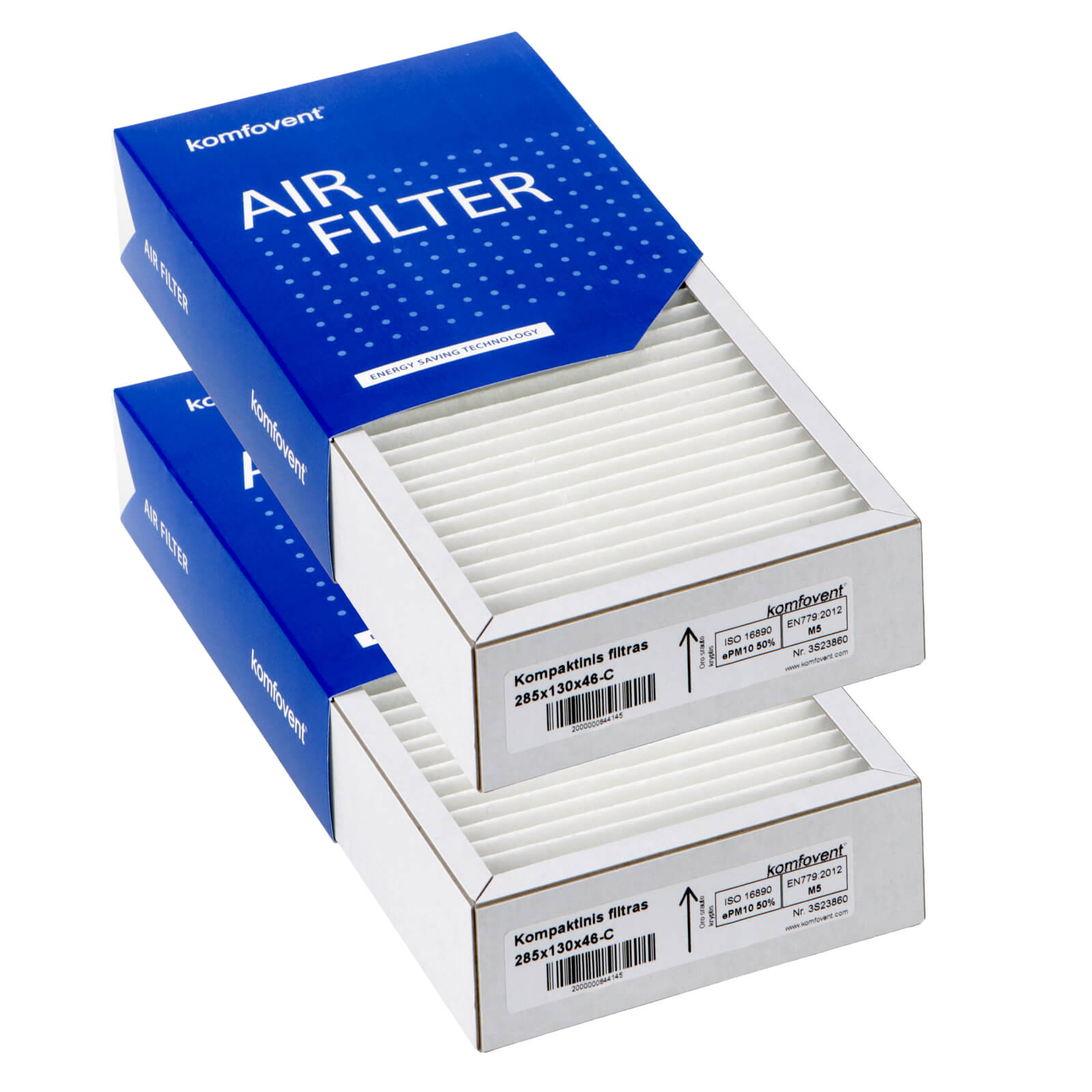 Komfovent Domekt R 190-200 V C4 Filtersatz M5+M5 (Original) 285x130x46