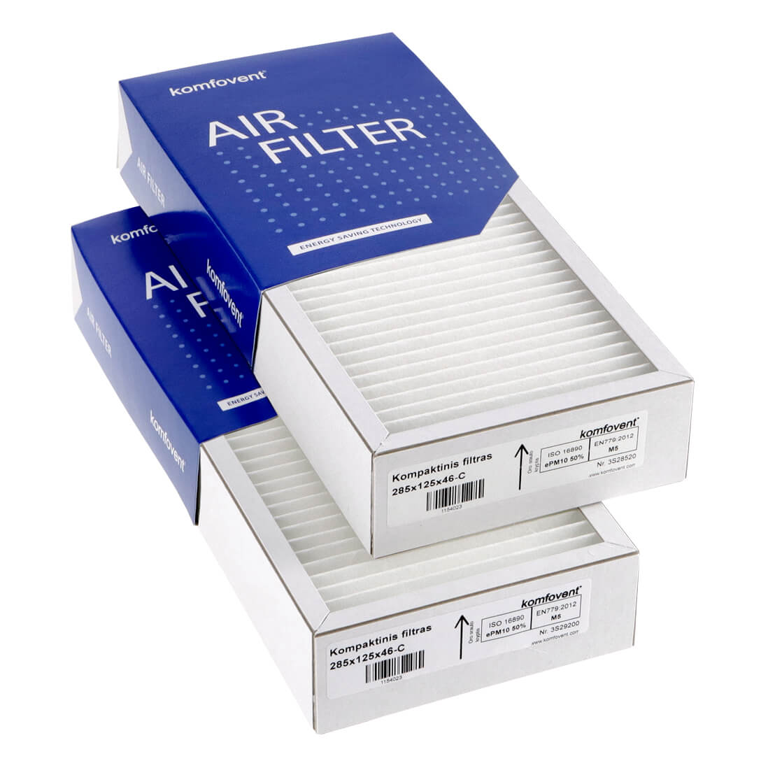 Komfovent Domekt R 200 V C8 T Filtersatz M5+M5 (original) 285x125x46