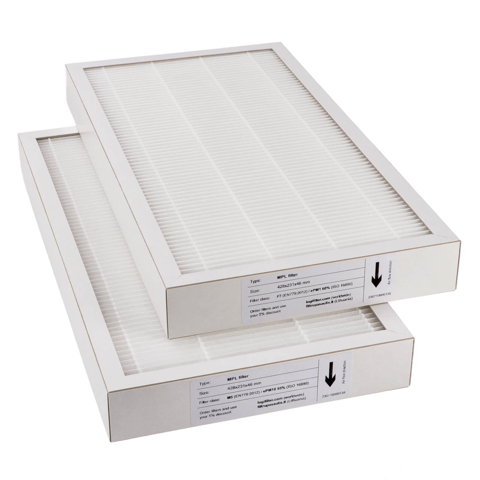 Komfovent Domekt R 400 V C6M Filtersatz M5+F7 (Hausmarke) 428x231x46