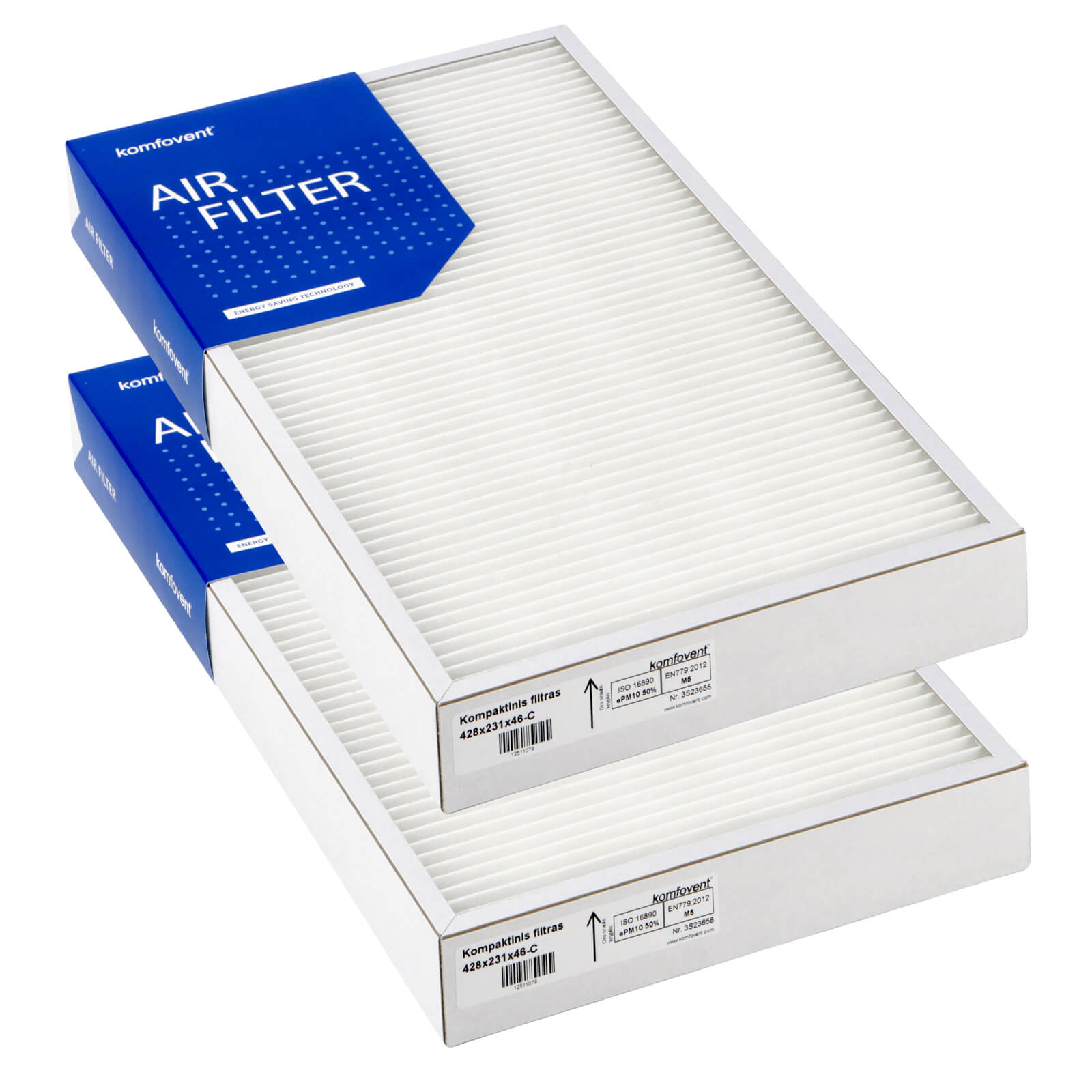 Komfovent Domekt R 400 V C6M Filtersatz M5+M5 (Original) 428x210x46