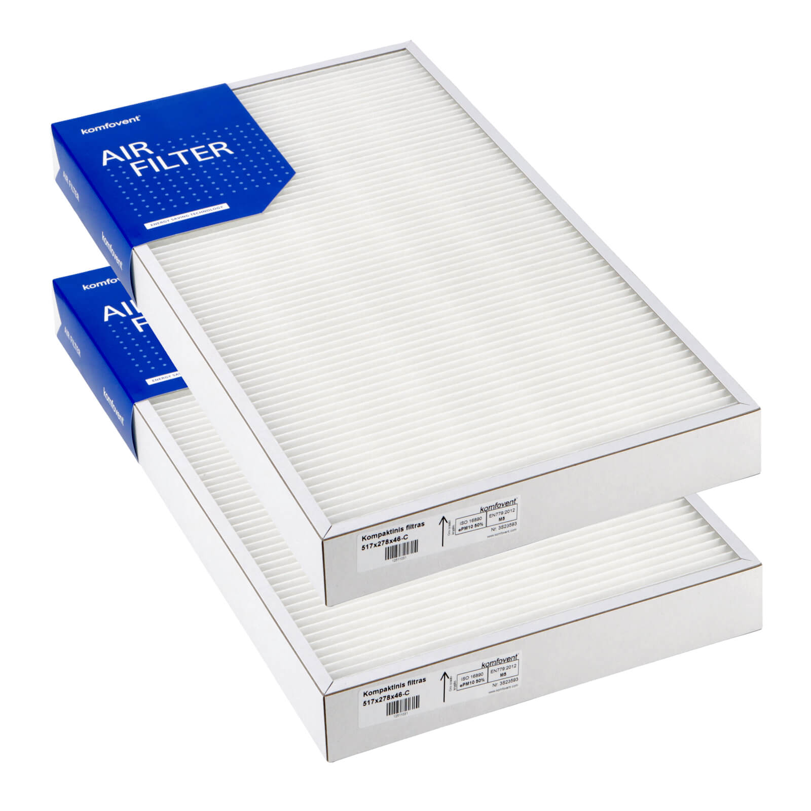 Komfovent Domekt R 450 V C6M Filtersatz M5+M5 (Original) 517x278x46