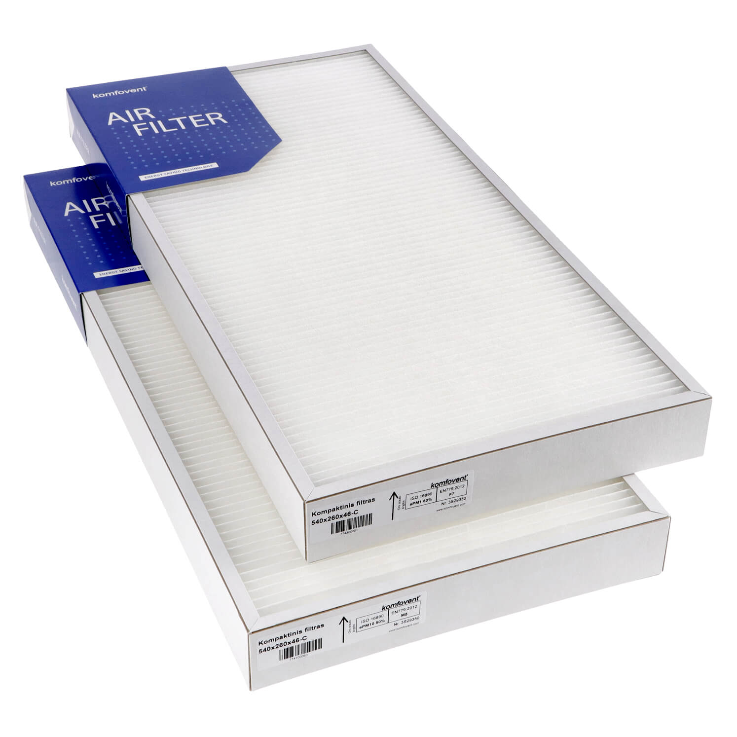 Komfovent Domekt R 500-700-900 VH C6-C6M filter set M5+F7 (original) 540x260x46