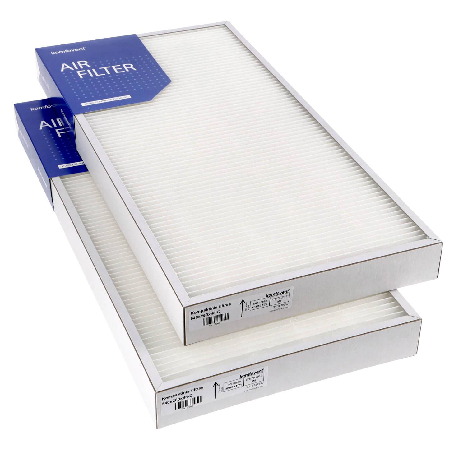 Komfovent Domekt R 500-700-900 VH C6-C6M filter set M5+M5 (original) 540x260x46
