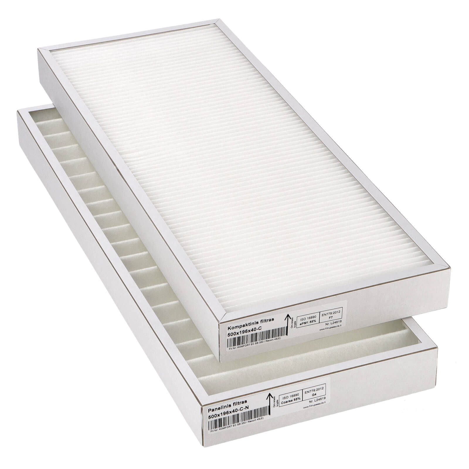 Recom 4S(E) Filtersatz G4+F7 (Hausmarke) 500x196x40