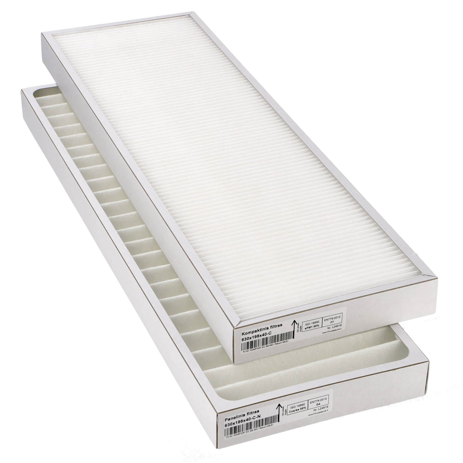 Recom 6S(E) Filtersatz G4+F7 (Hausmarke) 630x198x40