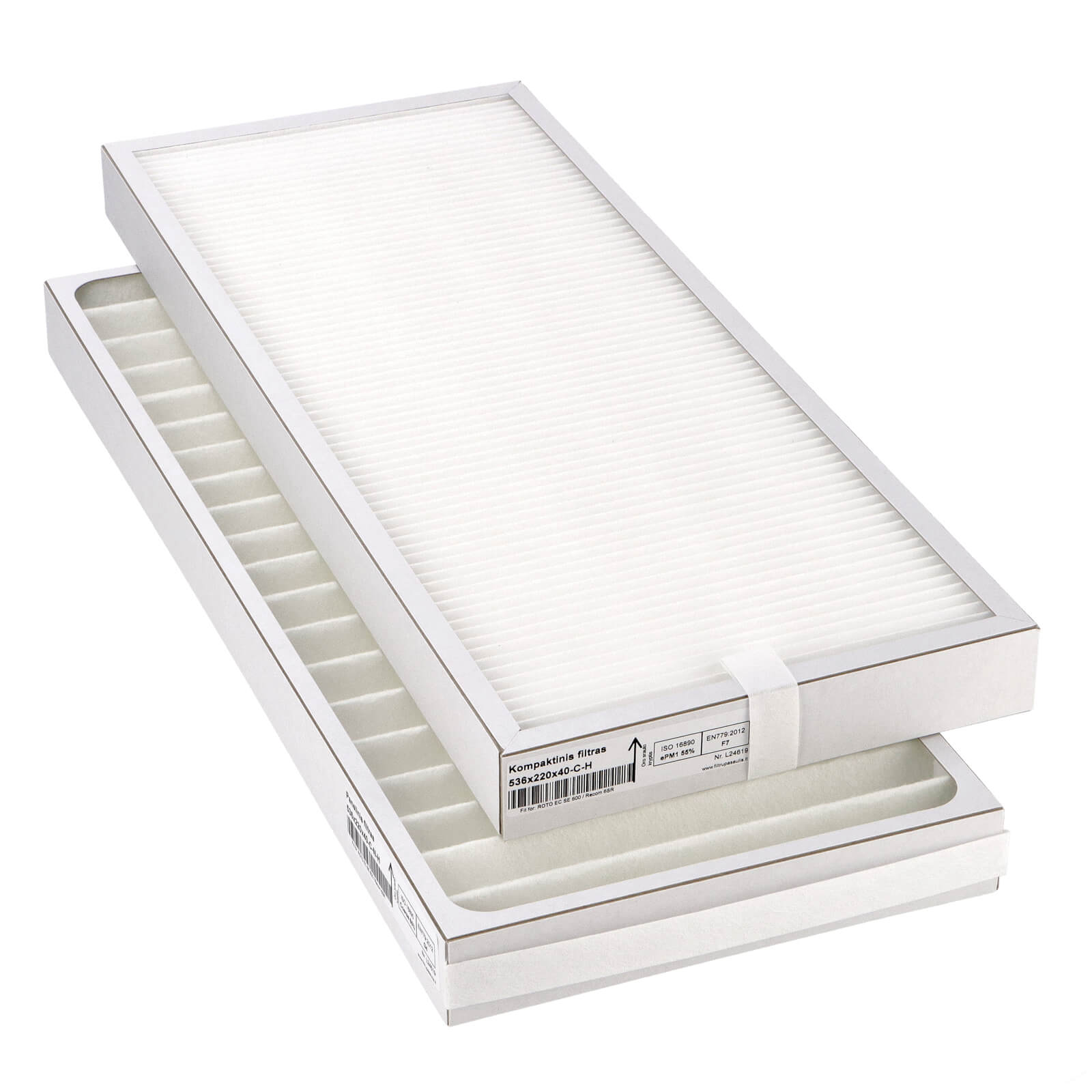 Recom 6SR Filtersatz G4+F7 (Hausmarke) 536x220x40