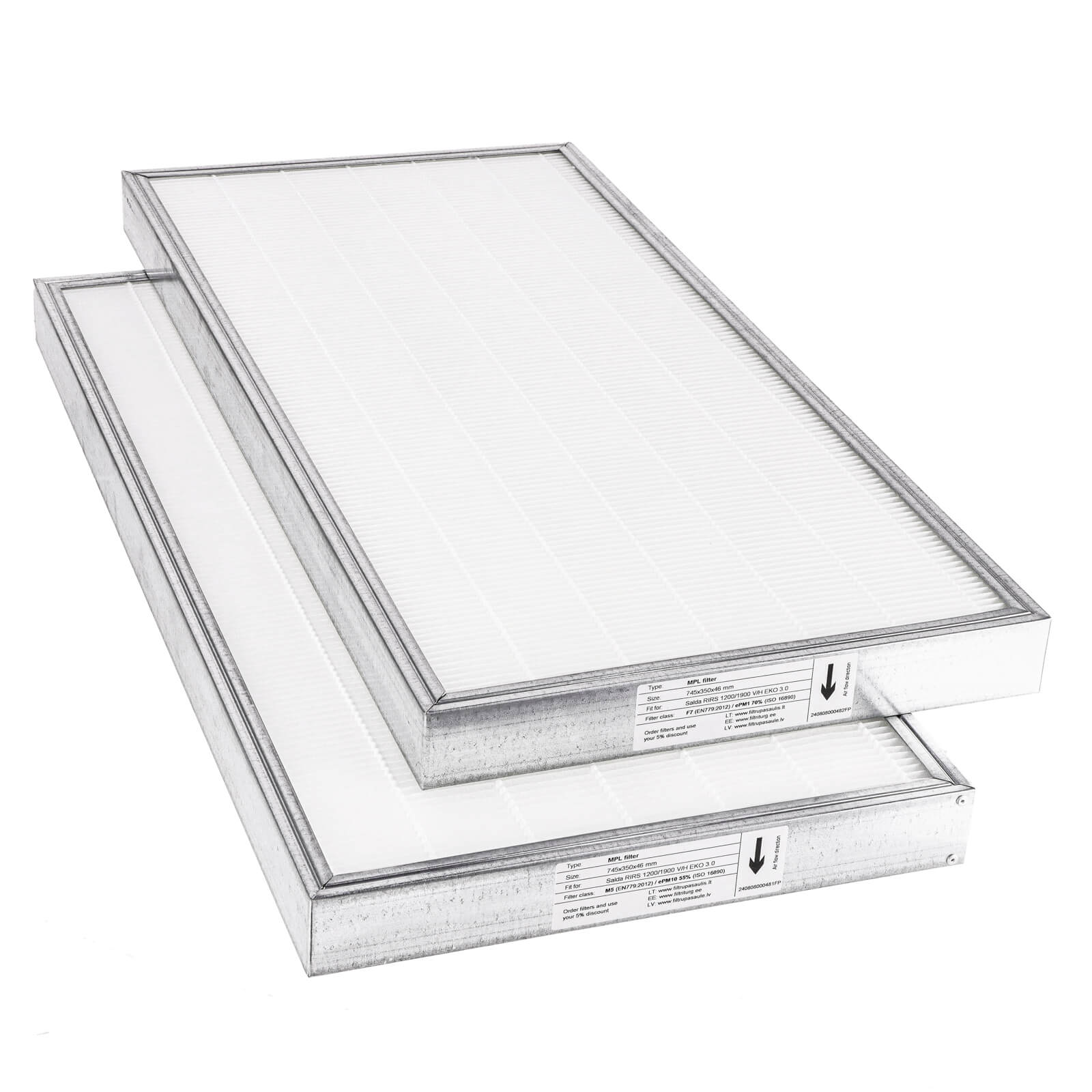 Salda RIRS 1200-1900 V-H EKO 3.0 filter set M5+F7 (house brand) 745x350x46