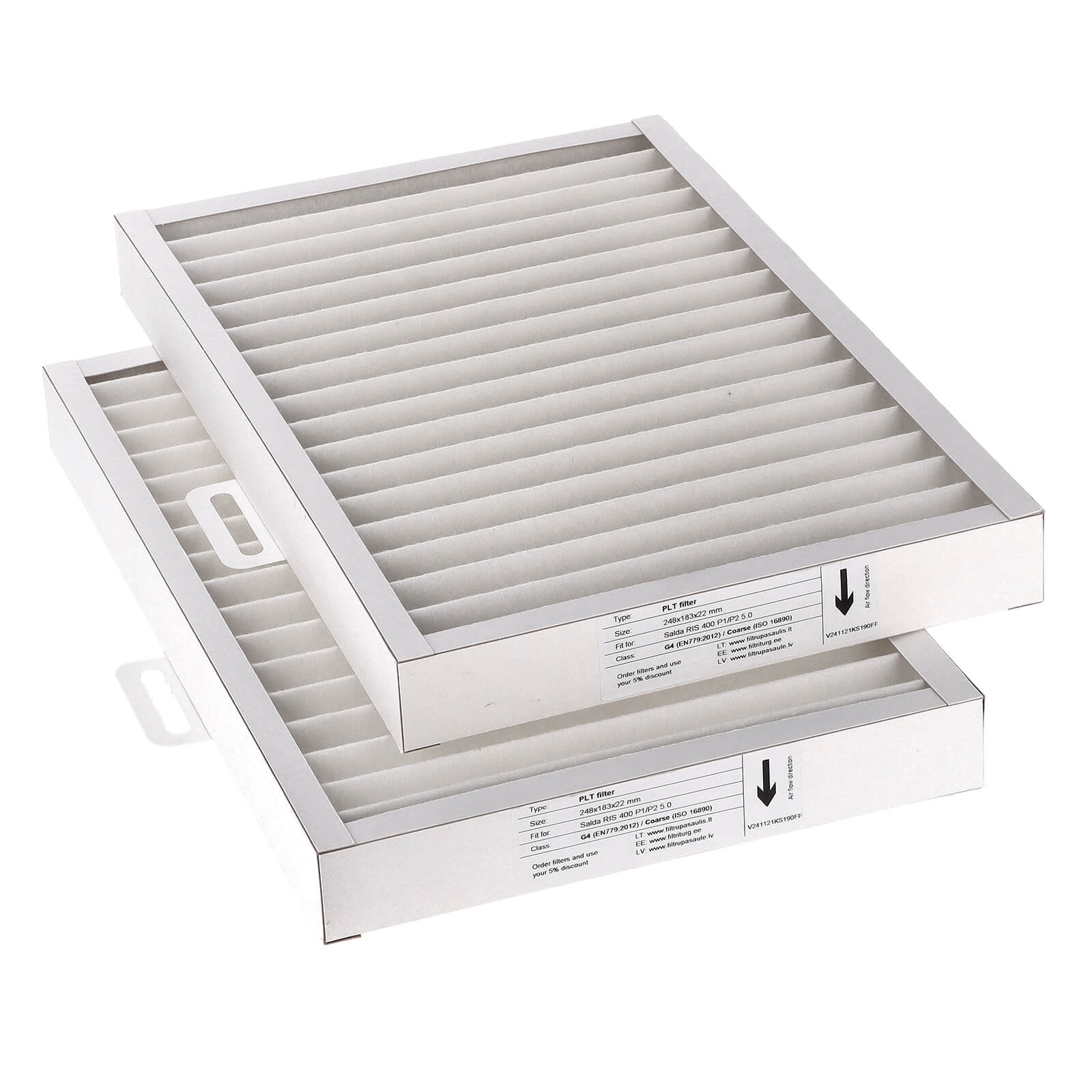 Salda RIS 400 P1-P2 5.0 Filtersatz G4+G4 (Hausmarke) 450x285x46