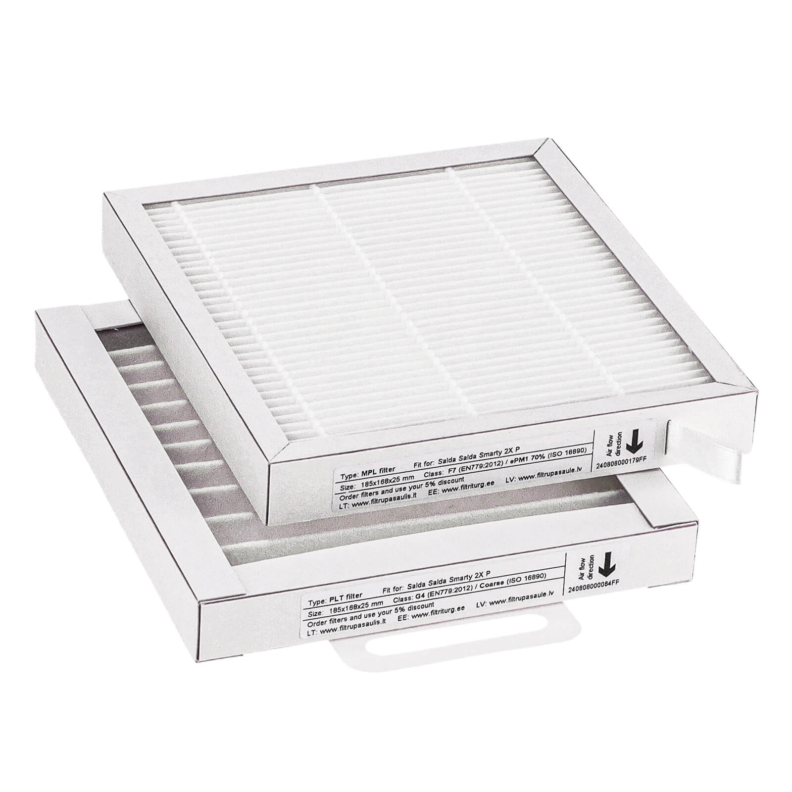 Salda Smarty 2X P Filtersatz G4+F7 (Hausmarke) 185x168x25