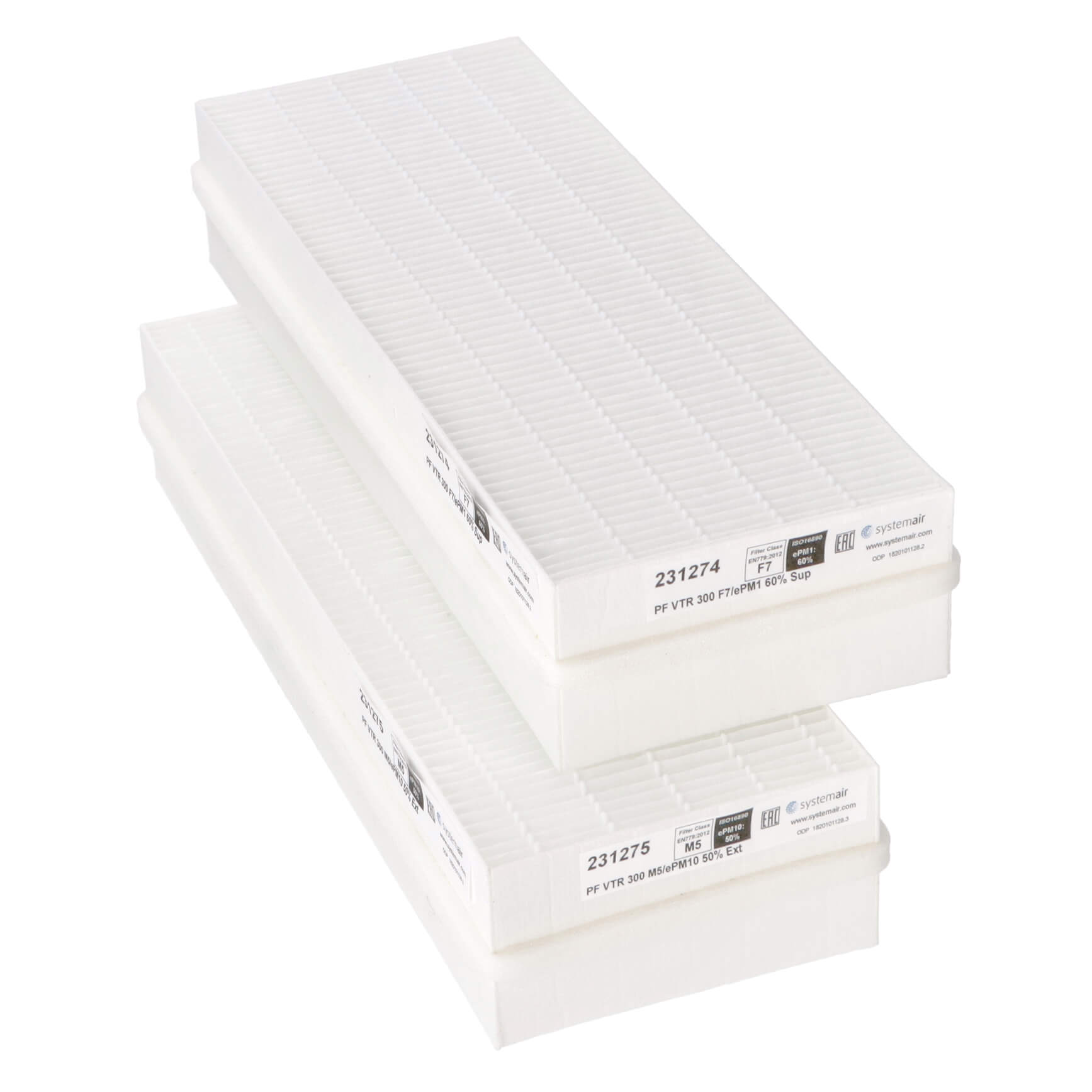 Systemair Save VTR 300 (PF) Filtersatz M5+F7 (Original) 395x147x70
