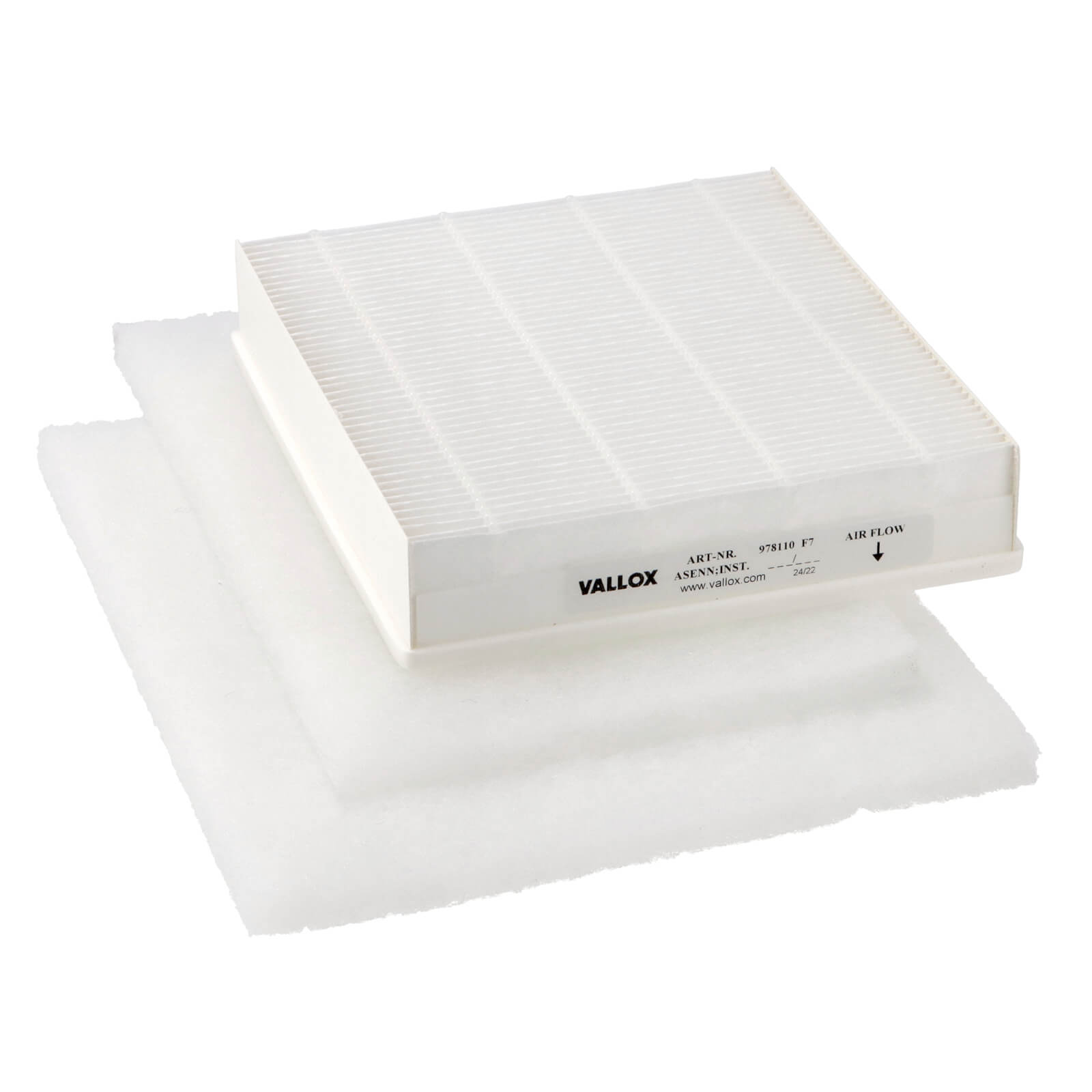 Vallox 90 SE-SC-MC Filtersatz Nr.14 G4+G4+F7 (Original) 320x220x20 + 320x250x20 + 245x215x48 