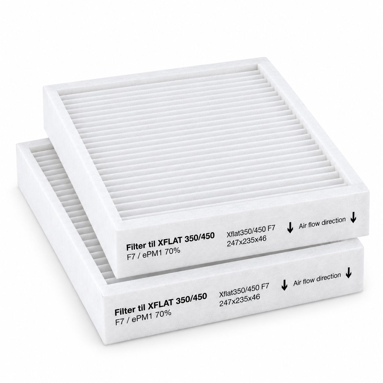Xvent XFLAT 350 / 450 filter set F7+F7 (original) 247x235x46